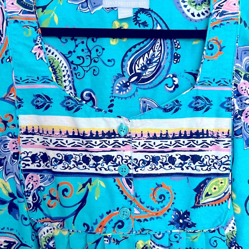 Only Necessities Women's Plus Size Mixed Print Short Lounger Dress Size 22/24 - Picture 6 of 11